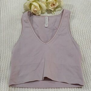 Athleta Lavender Ribbed Crop Top